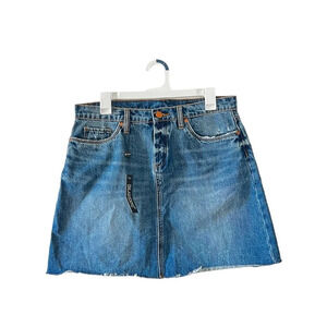BlankNYC 100% Cotton Denim Jean‎ Distressed Mini Skirt 30